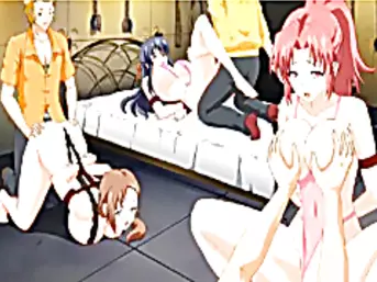 Bondage anime girls hard group fucking