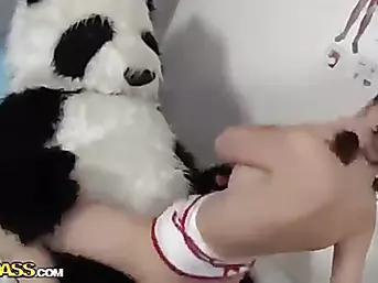 Pretty nurse cures Panda using hot sex