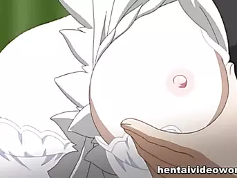 Sexy hentai maid bent over and hardly pounded