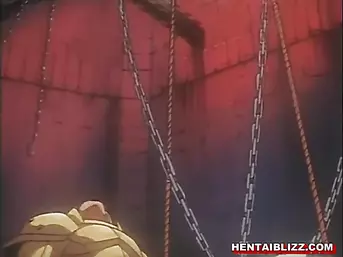 Chained hentai oralsex and facial cumshot