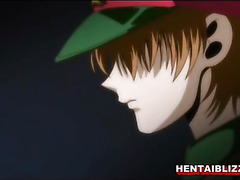 Cute Japanese hentai with bigboobs sucking and riding dick