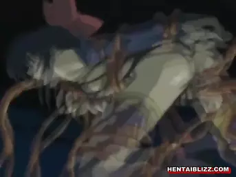 Schoolgirls hentai caught and group drilled by tentacles