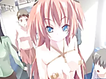 Hentai cutie brutally tittyfucking and cumshoting in the train