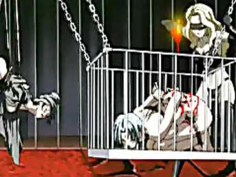 Chained hentai hard fucked by shemale anime