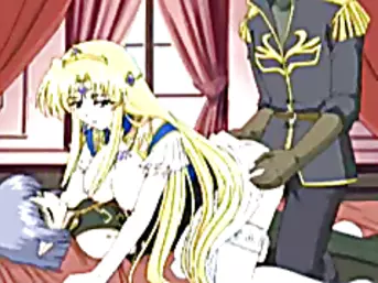 Anime Princess threesome assfucked