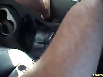 Brookke gets her pussy pounded from behind  during a back seat of the truck fuck.