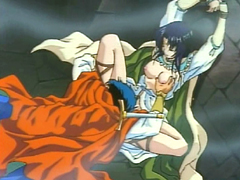 Bondage hentai gets licked and fucked wetpussy in the dungeon