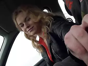 Blonde Czech teen Nishe gets Fucked on a highway by the guy who helped her on her find a place