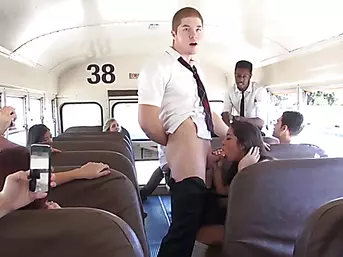 Super hot Natalies pussy gets rammed in public bus for sex