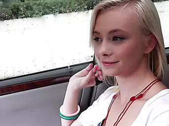 Blonde and petite Maddy Rose is stranded and gets a free ride