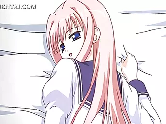 Sexy hentai school girl trying her first anal